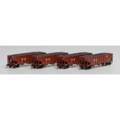 Athearn N 40' 3-Bay Ribbed Hopper With Load, BNSF #1 (4)